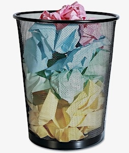Black Metal Mesh Waste Basket